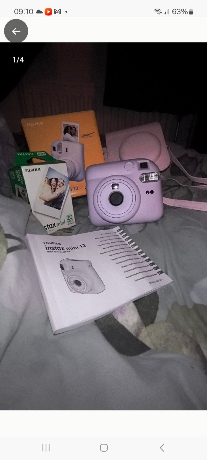 Fujifilm Instax Mini 12 Instant Camera - Lilac Purple, Handleiding, Instant camera, Zo goed als nieuw, Fujifilm