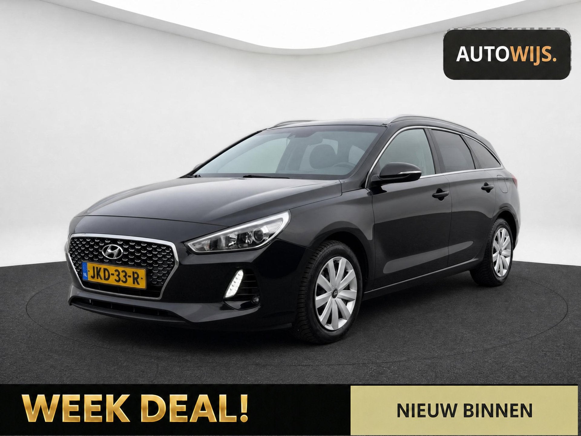 Hyundai I30 Wagon 1.4 T-GDI Comfort|Camera|AUTOMAAT|Xenon|St, Stof, 4 cilinders, Zwart, 600 kg