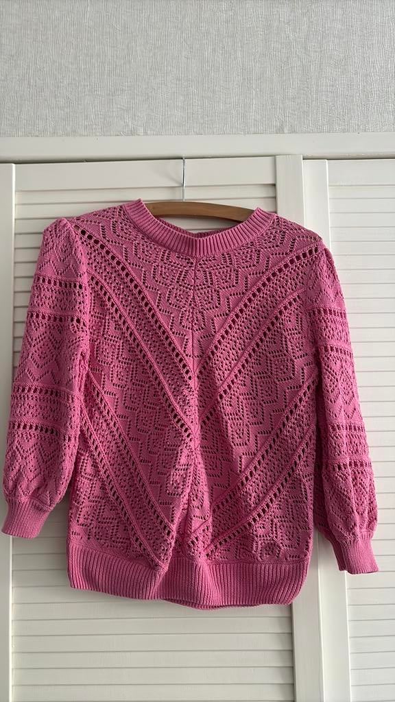Costes roze opengewerkte trui maat M, Kleding | Dames, Truien en Vesten, Ophalen of Verzenden, Zo goed als nieuw, Maat 38/40 (M)