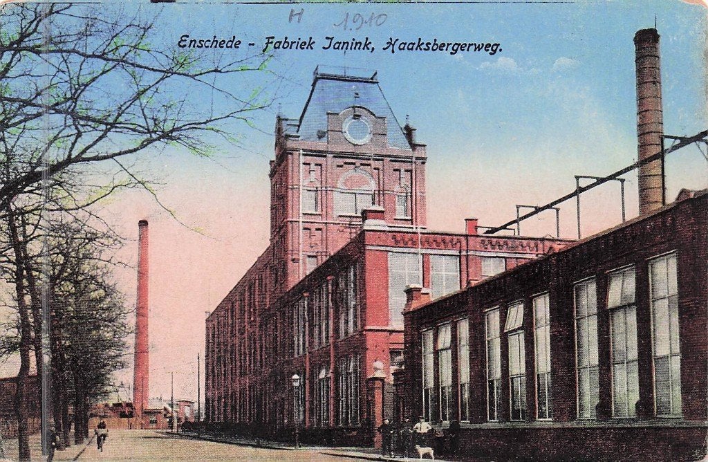 Enschede - Fabriek Janink Haaksbergerweg (oudje), Ophalen of Verzenden, 1940 tot 1960, Ongelopen, Overijssel