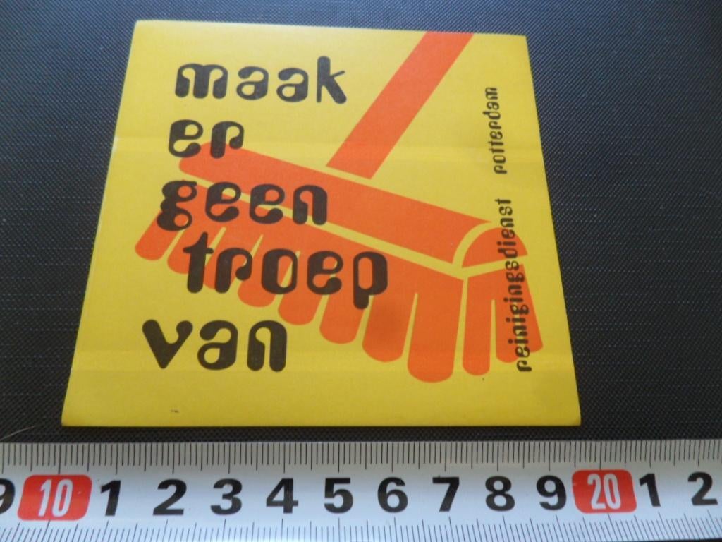 sticker Rotterdam reinigingsdienst Maak er geen troep van, Ophalen, Zo goed als nieuw