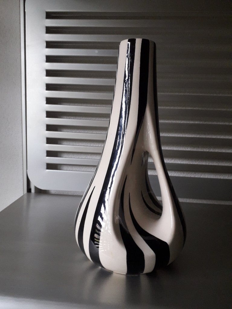 BIJZONDERE GOUDA PLATELEN VAAS DECOR : LION in GOEDE STAAT, Ophalen of Verzenden