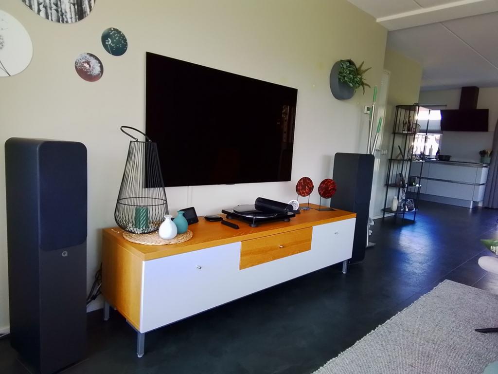 Tv audio meubel., Huis en Inrichting, Kasten | Televisiemeubels, Ophalen, Modern., 150 tot 200 cm, Minder dan 100 cm