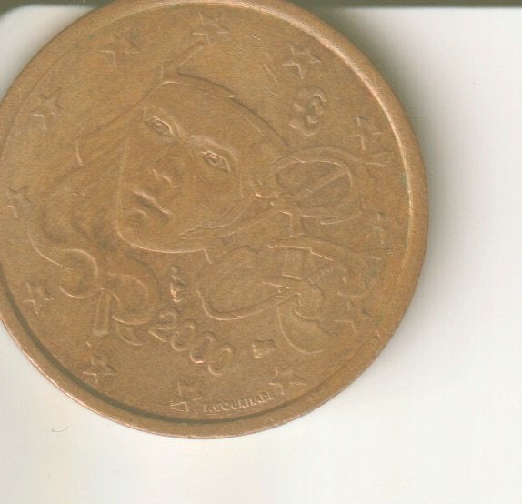 5 cent 2000 frankrijk, Ophalen of Verzenden, Frankrijk