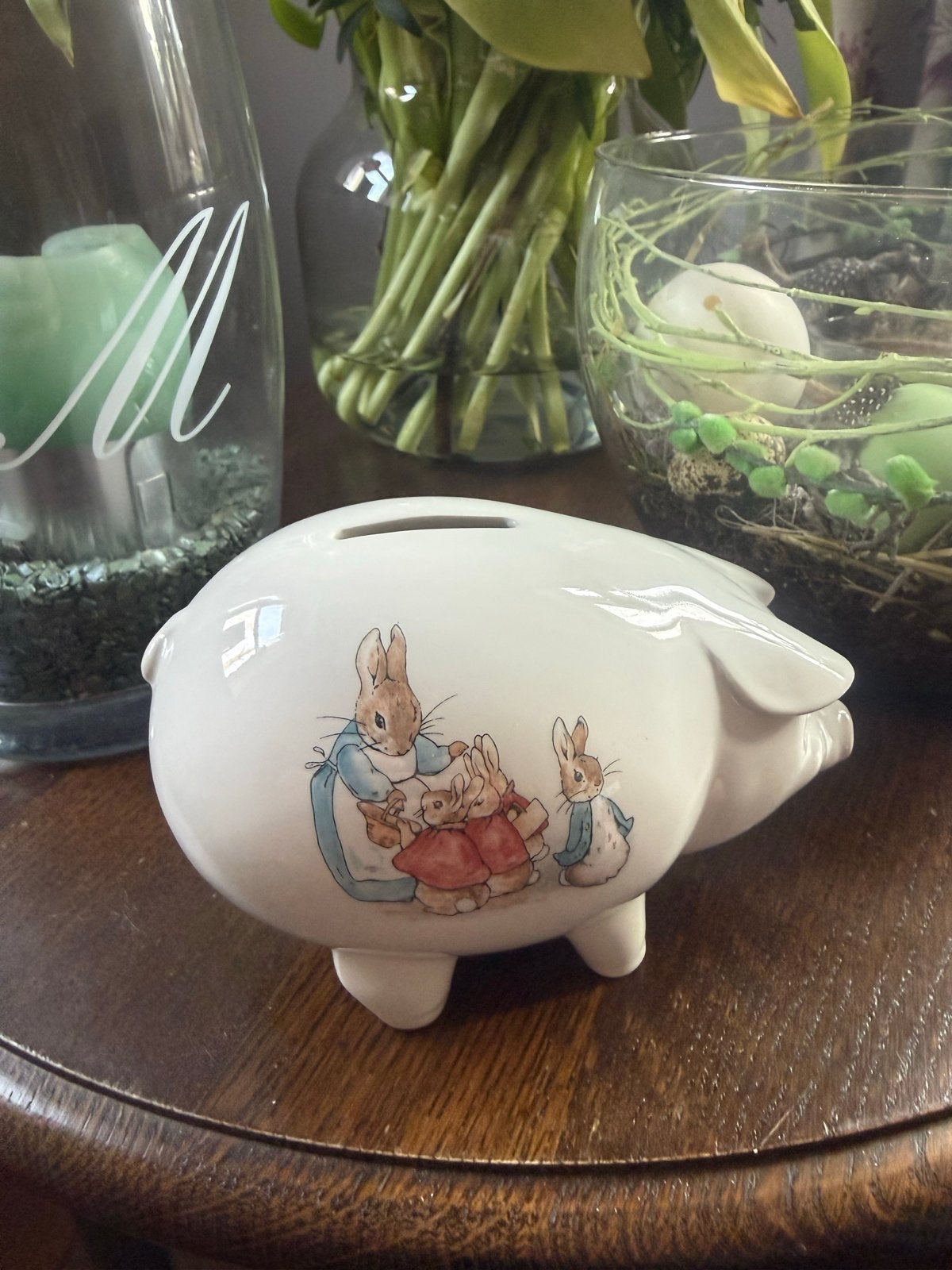 Peter Rabbit Spaarpot - Wedgwood - Zo goed als nieuw, Ophalen of Verzenden, Wit, Steen/keramiek, Klassiek