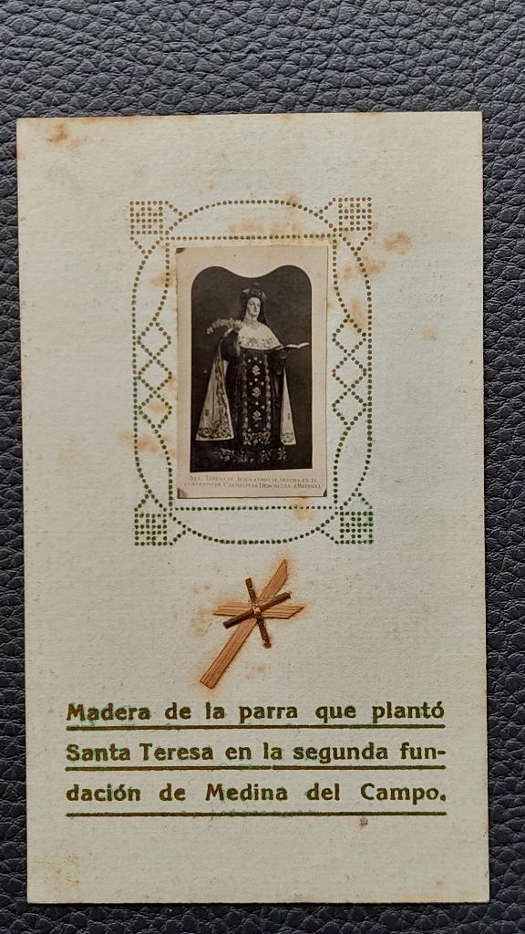 Spaanstalig bidprentje heilige Teresia van Medina del Campo, Ophalen of Verzenden, Bidprentje