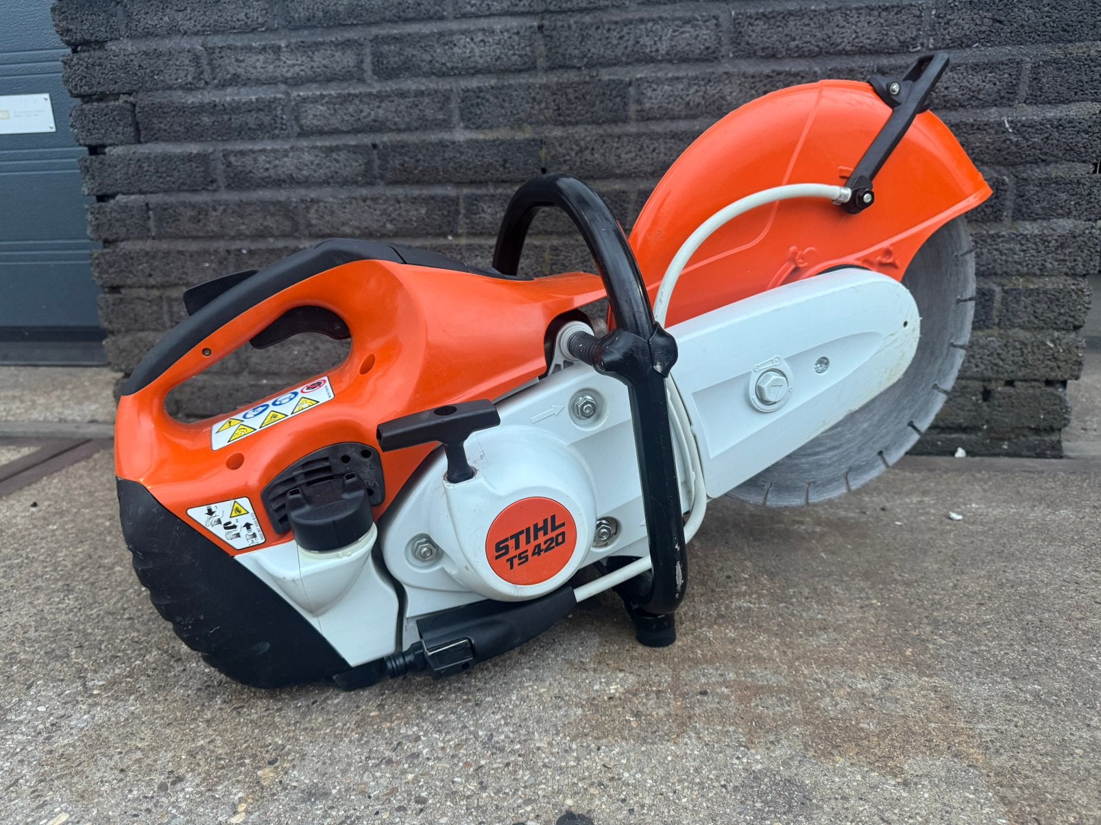 Stihl TS 420 Bandenzaag ZGAN doorslijper 350MM BJ 2025, Ophalen, 70 mm of meer, Overige typen, Zo goed als nieuw