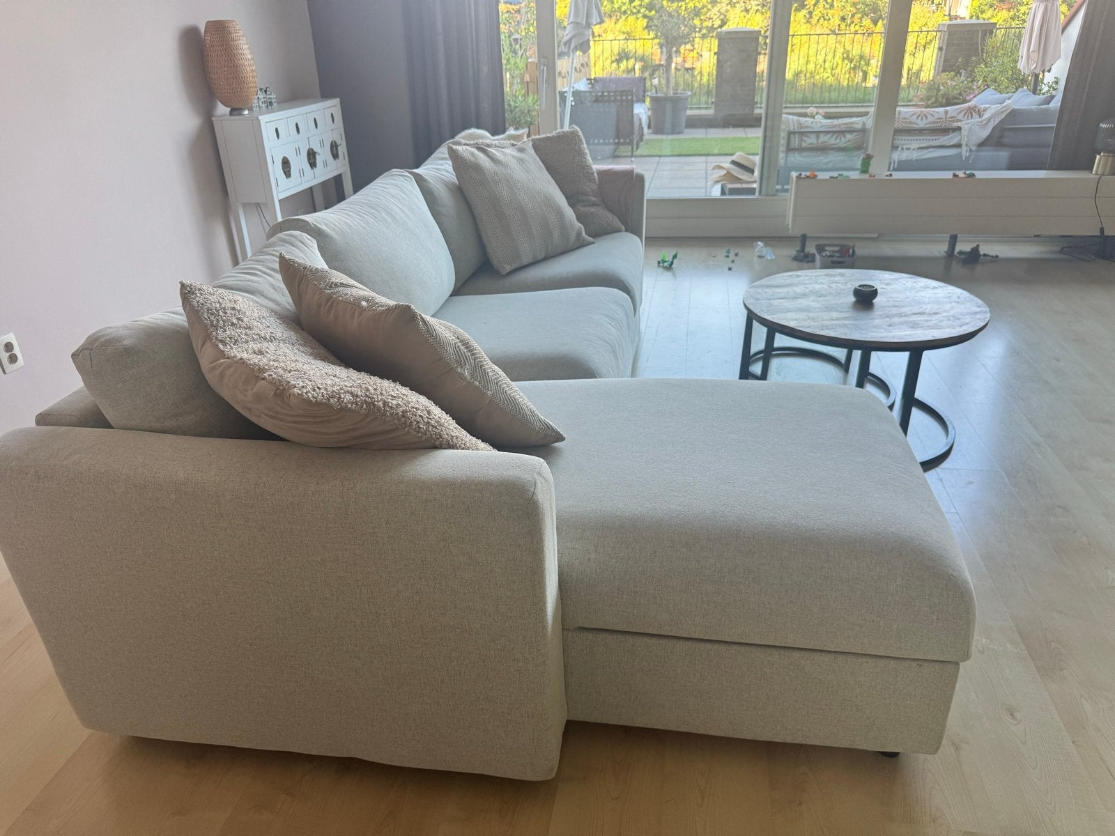 IKEA VIMLE 3-zits slaapbank met loungedeel & opbergruimte, Ophalen, 250 tot 300 cm, Hoekbank, Driepersoons