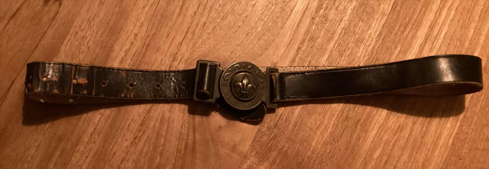 Vintage Scouting Riem met Franse Lelie Gesp, Verzamelen, Ophalen of Verzenden, Gebruikt, Kleding