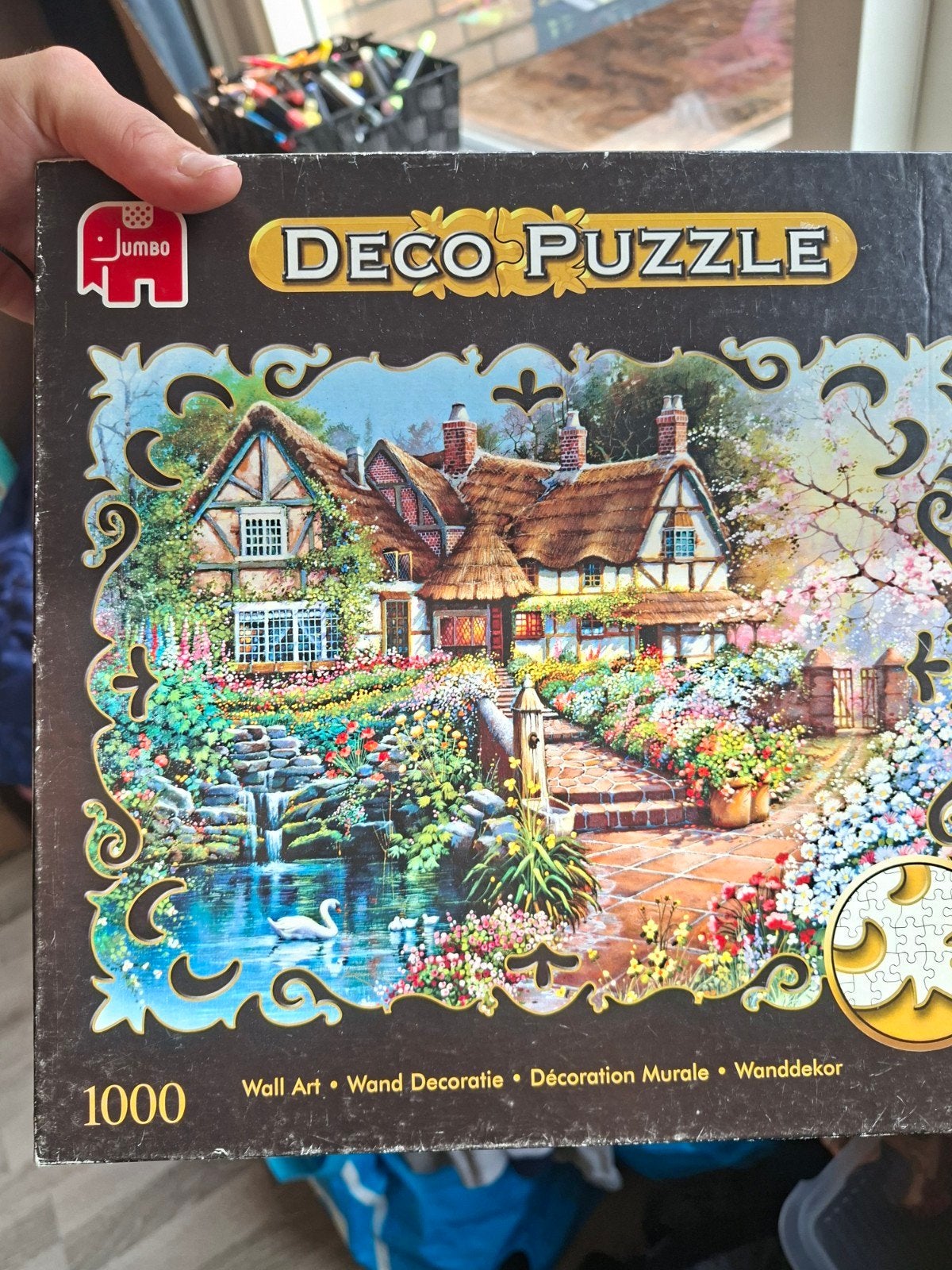 Jumbo Deco Puzzel - Cottage met tuin 1000 stukjes, Ophalen of Verzenden, 500 t/m 1500 stukjes, Gebruikt, Legpuzzel