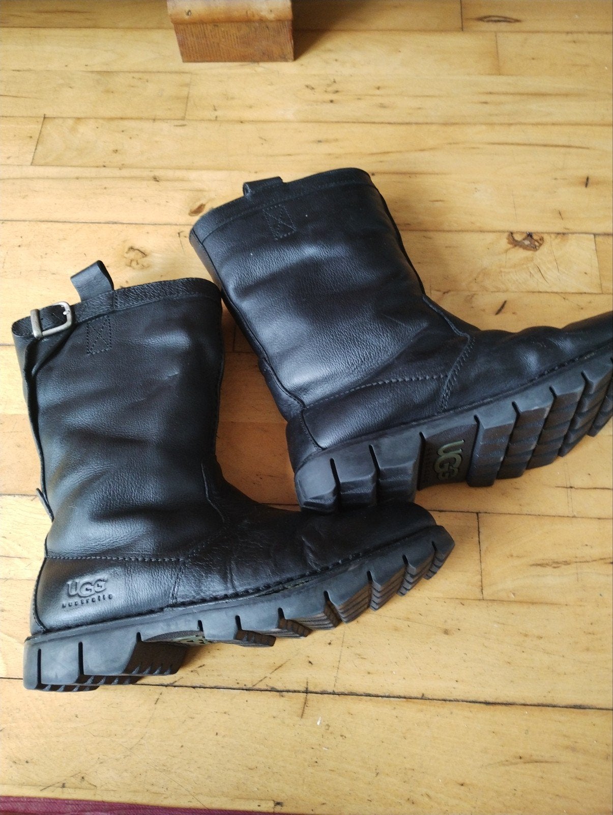 super top Zwarte UGG Australia leder Nubuck  laarzen,mt 39, UGG Australia, Zwart, Lage of Enkellaarzen, Ophalen of Verzenden