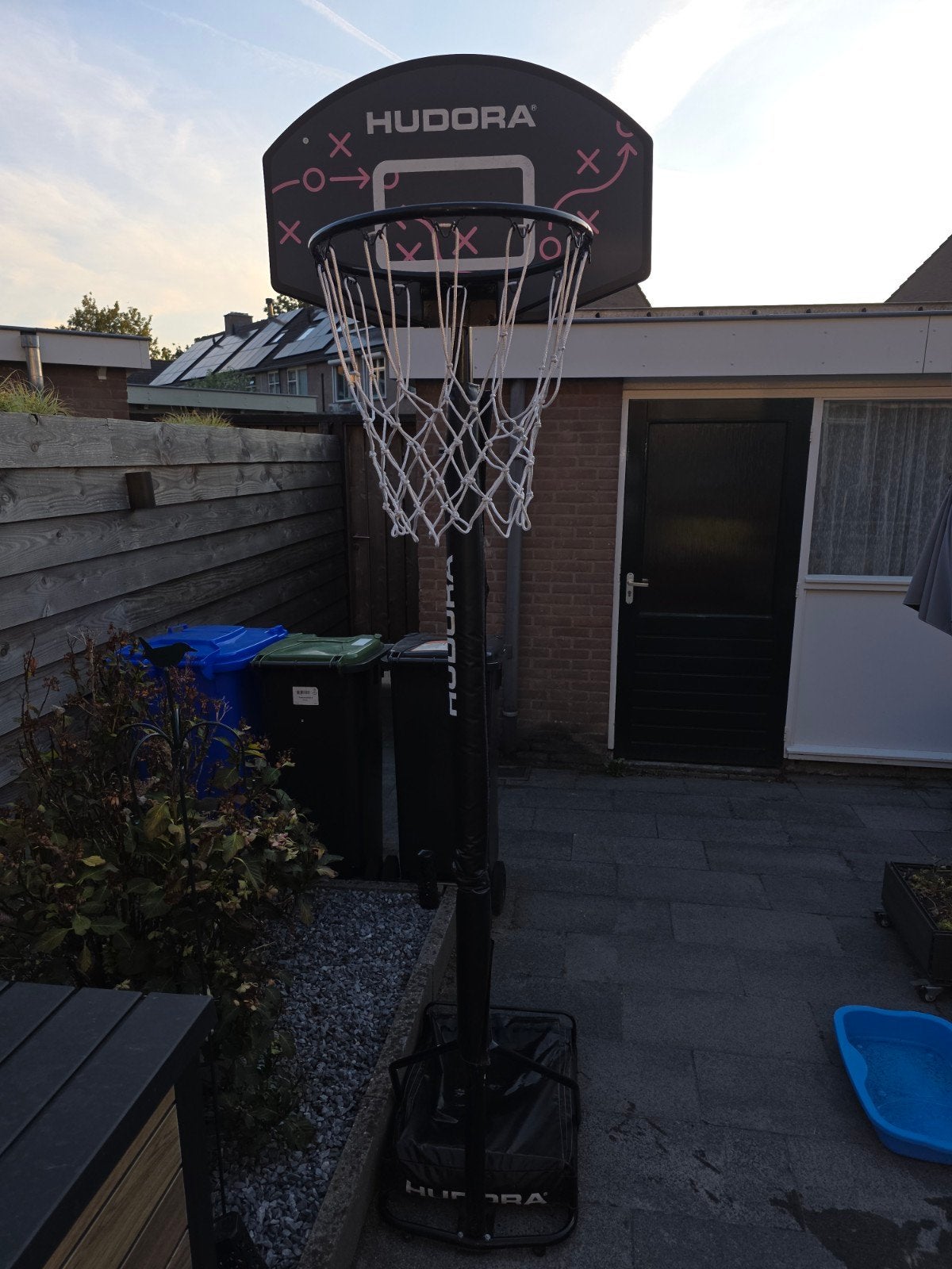 Hudora basketbalpaal met bord en ring, Sport en Fitness, Basketbal, Ophalen, Zo goed als nieuw, Overige typen