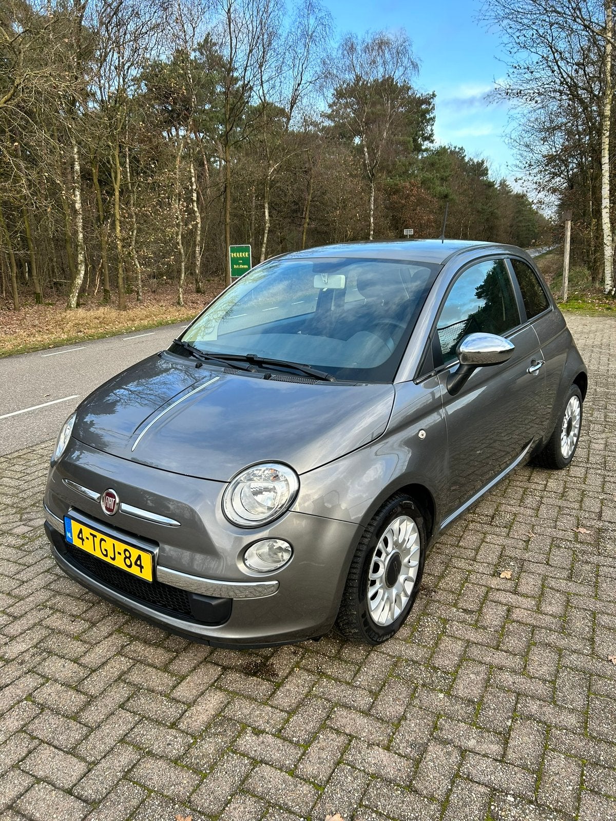 Fiat 500 0.9 Twinair C 2014 Grijs, Stof, 840 kg, Origineel Nederlands, 24 km/l