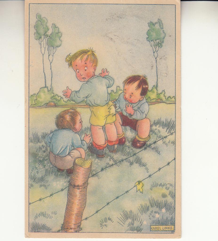 Karel Links   ,   1959                      =0031=, Verzamelen, Ansichtkaarten | Themakaarten, Ophalen of Verzenden, 1940 tot 1960