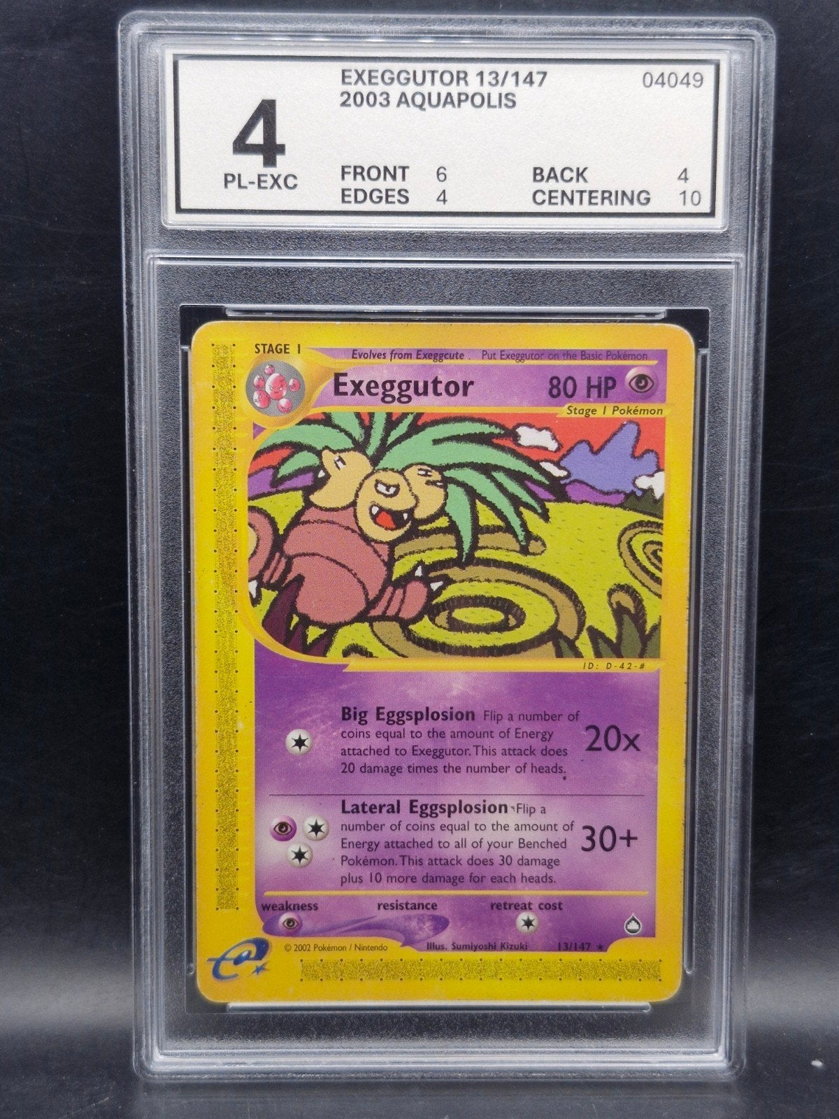Exeggutor 2003 Aquapolis #13 woetoe grading 4, Verzenden, Zo goed als nieuw, Losse kaart