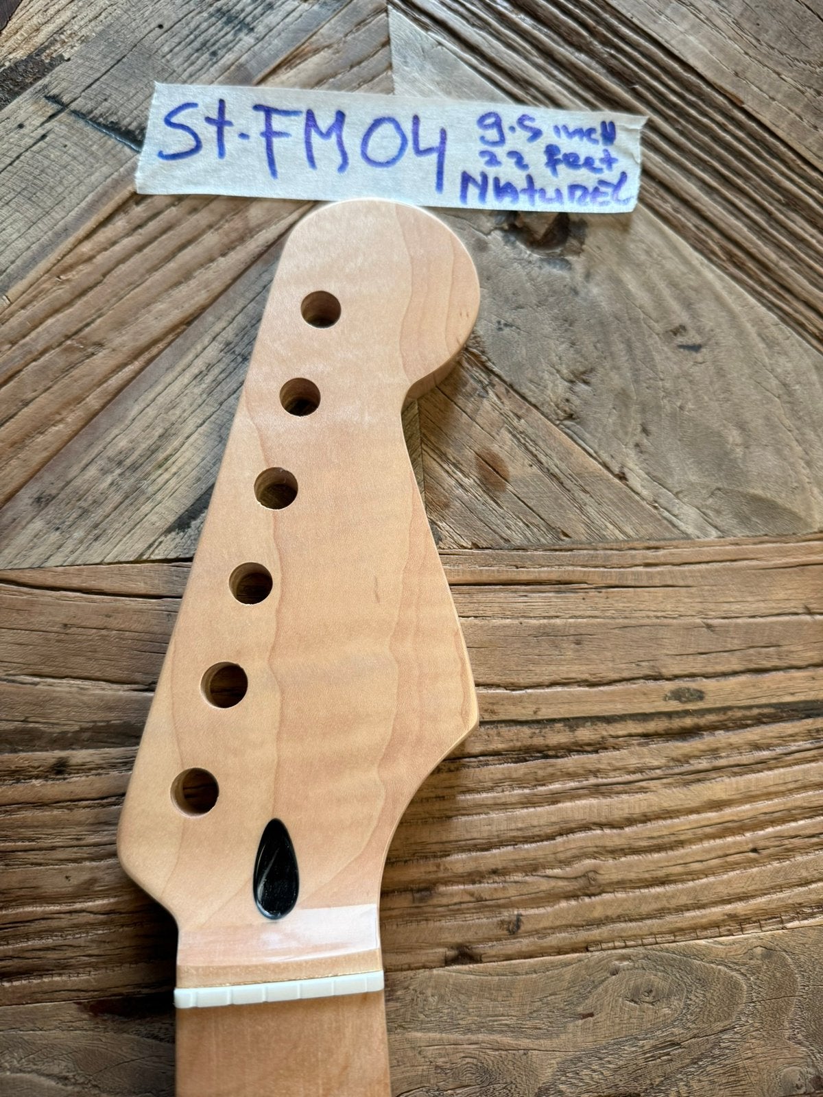 Stratocaster hals tigerFlame Maple 22 fr-9.5 radius” STFM04, Geen, Geen, Jpsg, Nieuw