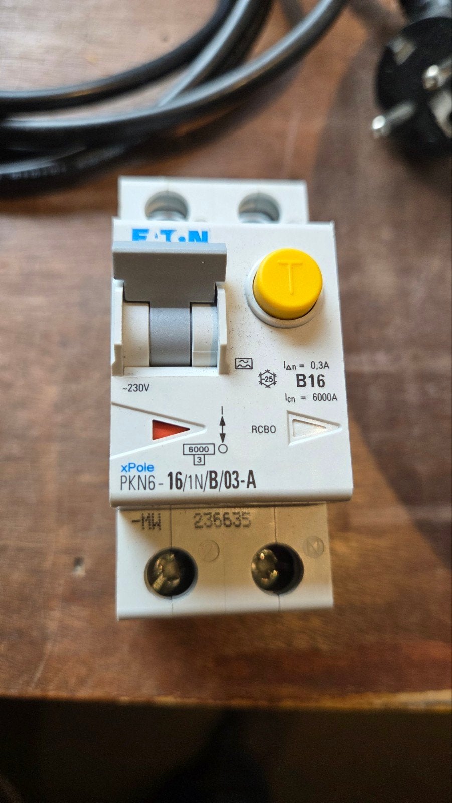 Eaton xPole PKN6-16/1N/B/03-A aardlekschakelaar B16, Ophalen of Verzenden, Gebruikt, Schakelaar
