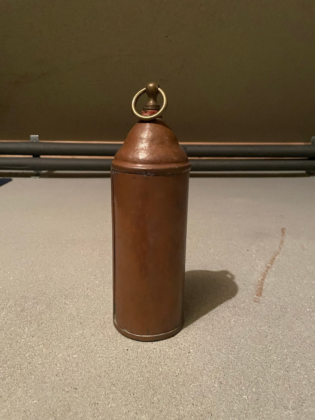 Twee koperen warmtewaterkruiken met handgemaakte zakken, Antiek en Kunst, Ophalen, Koper