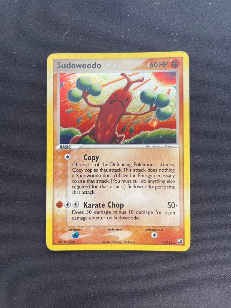 Sudowoodo 15/115 EX Unseen Forces Holo Pokémon kaart, Ophalen of Verzenden, Zo goed als nieuw