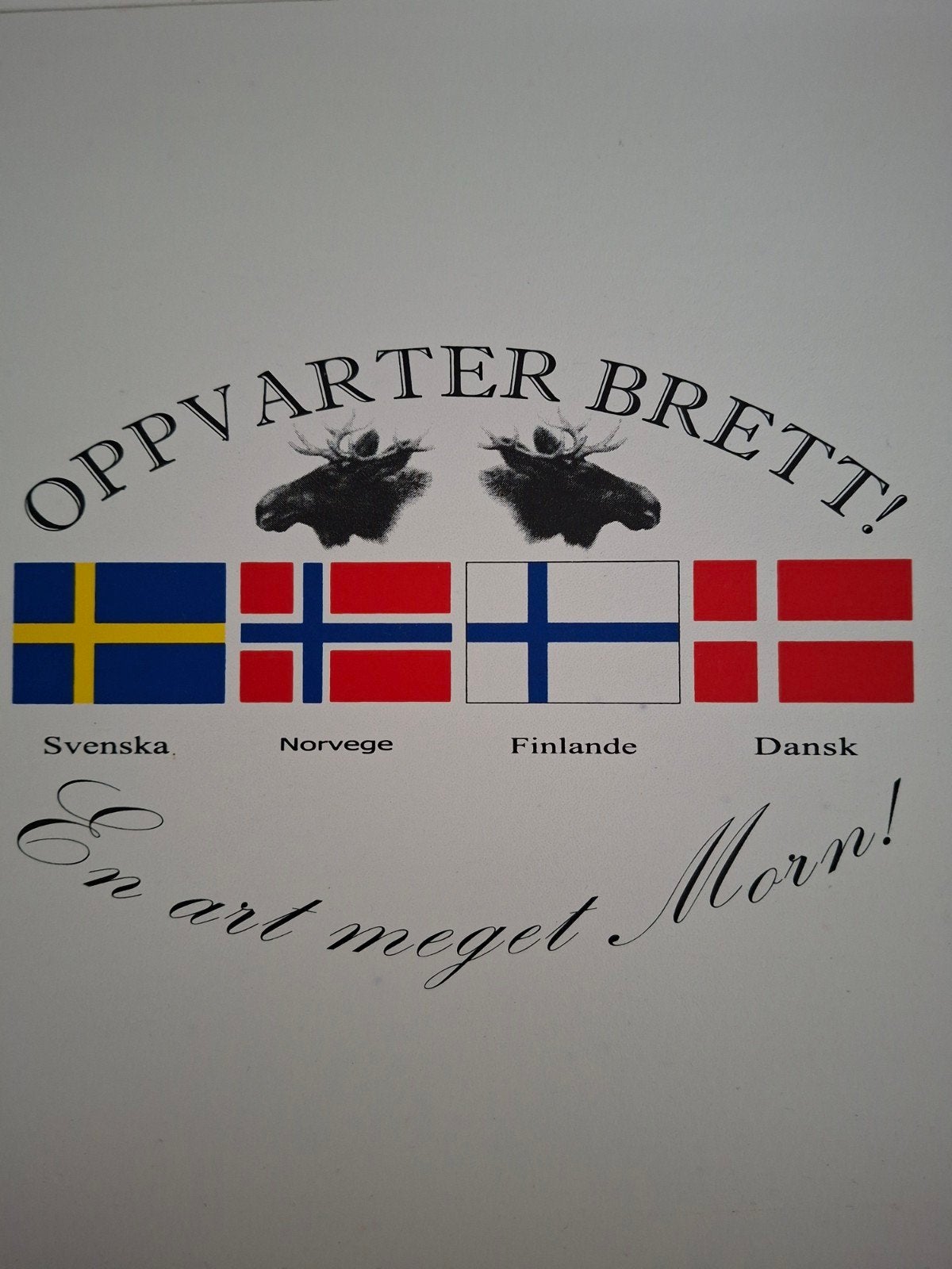 Scandinaviës houtendienblad 38 45 als nieuw., Ophalen, Met opstaande rand, Nieuw, Leer