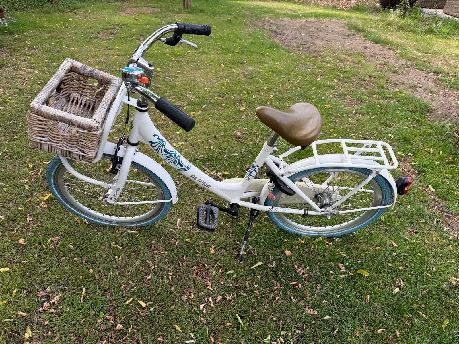 Alpina kinderfiets 14inch evt met mandje, Ophalen, Gebruikt, Terugtraprem, Minder dan 16 inch