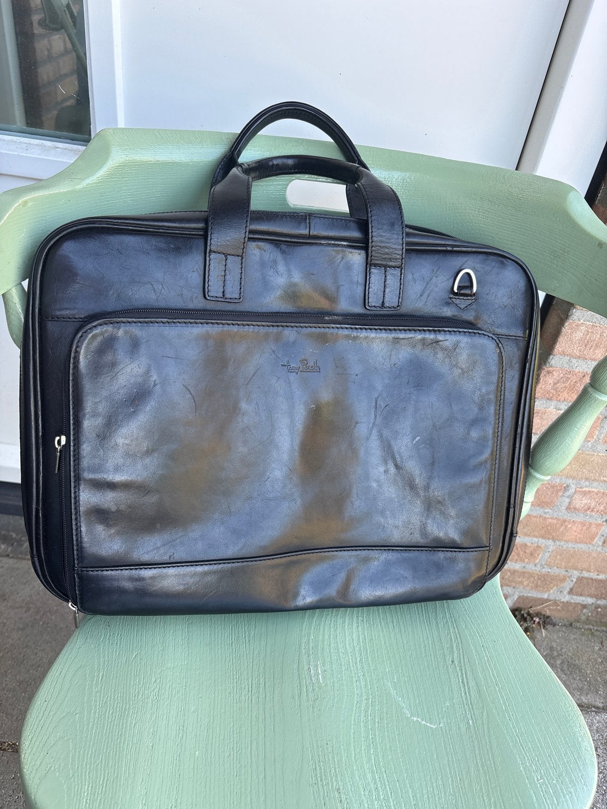 Tony Perotti Laptoptas Zwart Leer, Ophalen of Verzenden, 15 inch, Gebruikt, Overige typen