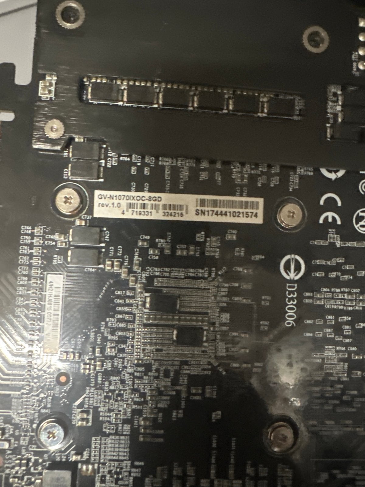 Gigabyte GeForce GTX 1070 Mini ITX OC 8GB, PCI-Express 3, Gebruikt, HDMI, Ophalen of Verzenden