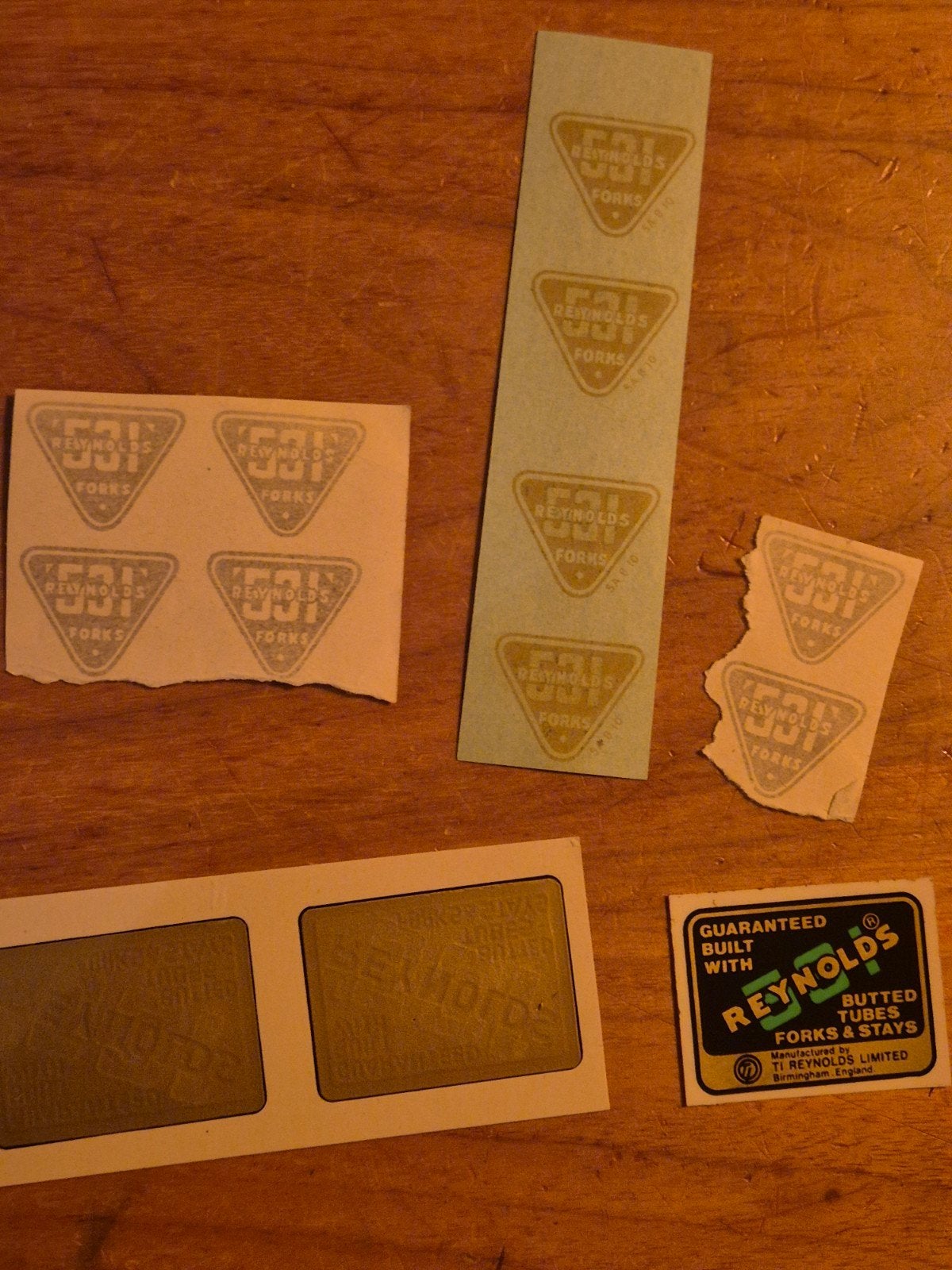 Vintage Reynolds 531 en Butted Tubes Decals/Stickers, Ophalen of Verzenden
