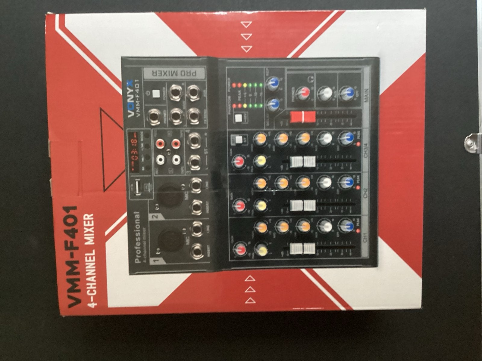 Vonyx VMM-F401 4-kanaals mixer met effect en USB-speler, Muziek en Instrumenten, Ophalen of Verzenden, Nieuw, Minder dan 5 kanalen