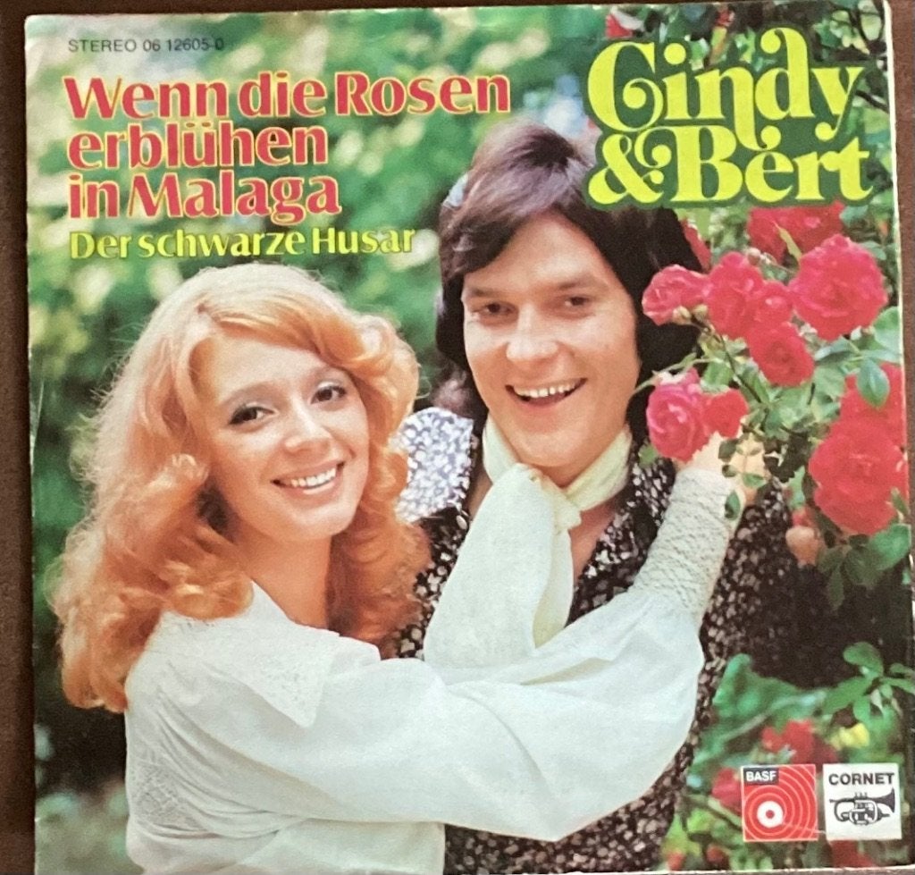 Cindy & Bert - Wenn die Rosen erbluhen in Malaga, Gebruikt, 7 inch, Ophalen of Verzenden, Pop