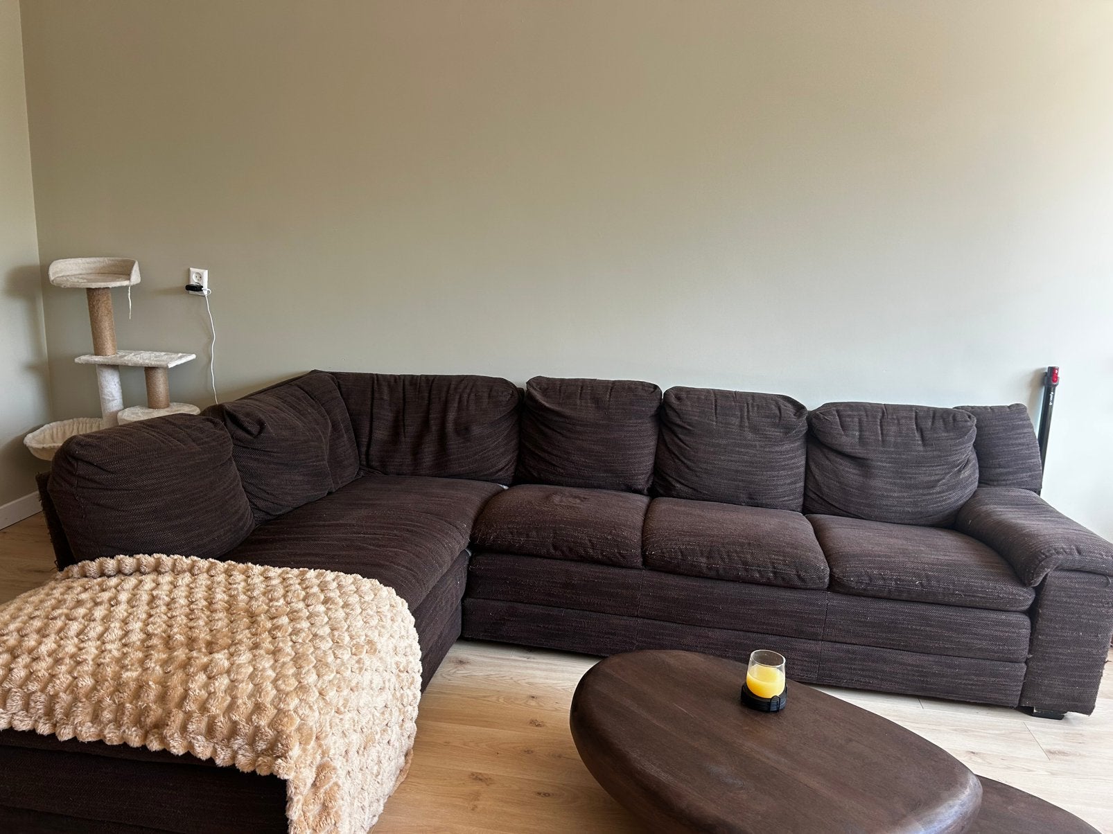 Gratis afhalen bruinen bank 280x200, Ophalen, Gebruikt