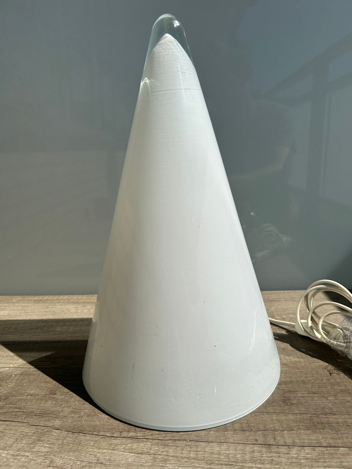 Originele XL SCE Teepee Lamp – Opaline Glas (Frankrijk), Glas, Wit, Ophalen of Verzenden, 36 cm