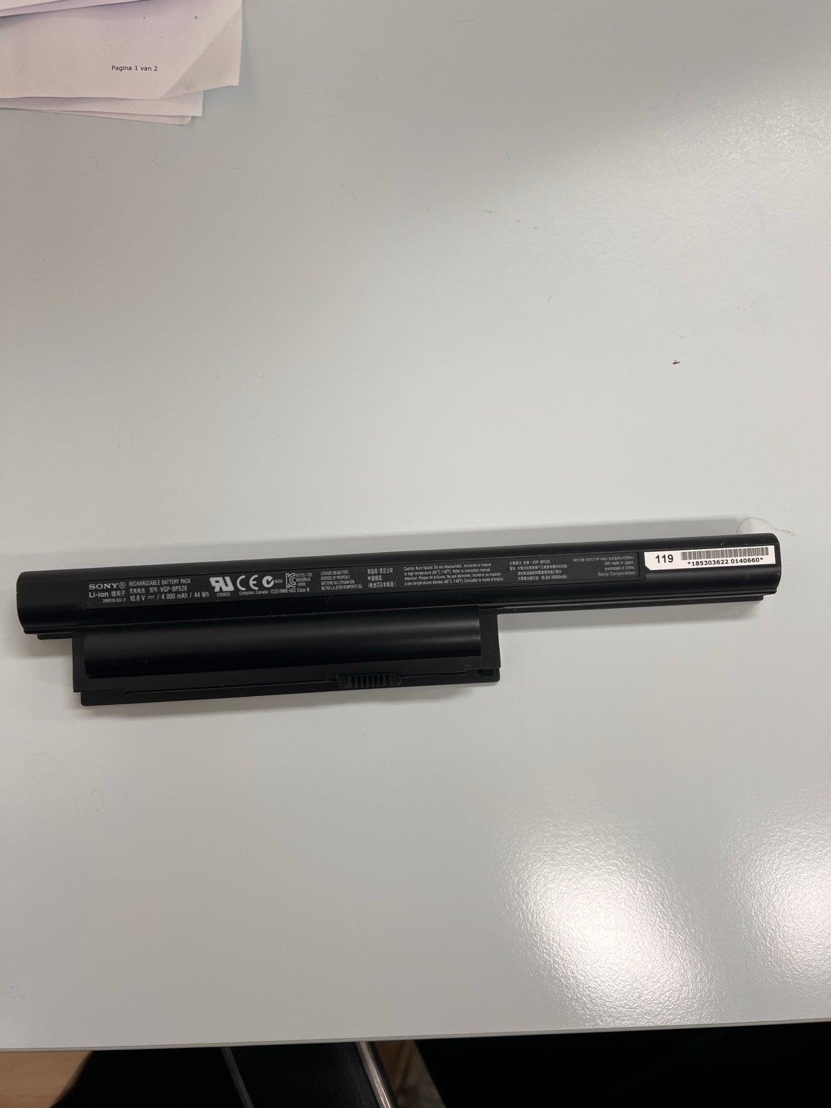 Originele Sony VAIO Laptop Batterij - VGP-BPS20/B, Ophalen of Verzenden, Gebruikt