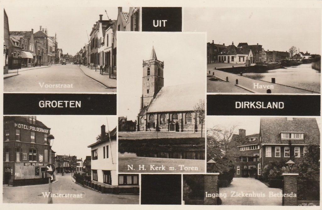 dirksland, Ophalen of Verzenden, 1940 tot 1960, Gelopen, Zuid-Holland
