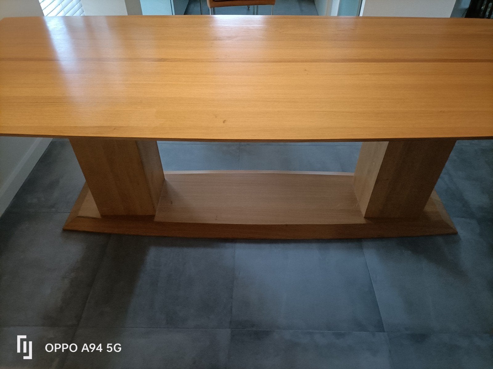 Massief Eiken Eettafel, Huis en Inrichting, Ophalen, Gebruikt, 100 tot 150 cm, Eikenhout