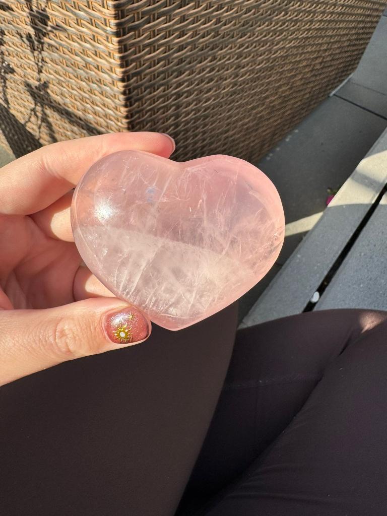 Groot Rozenkwarts Hart van Hoge Kwaliteit – 194 Gram, Verzenden, Mineraal