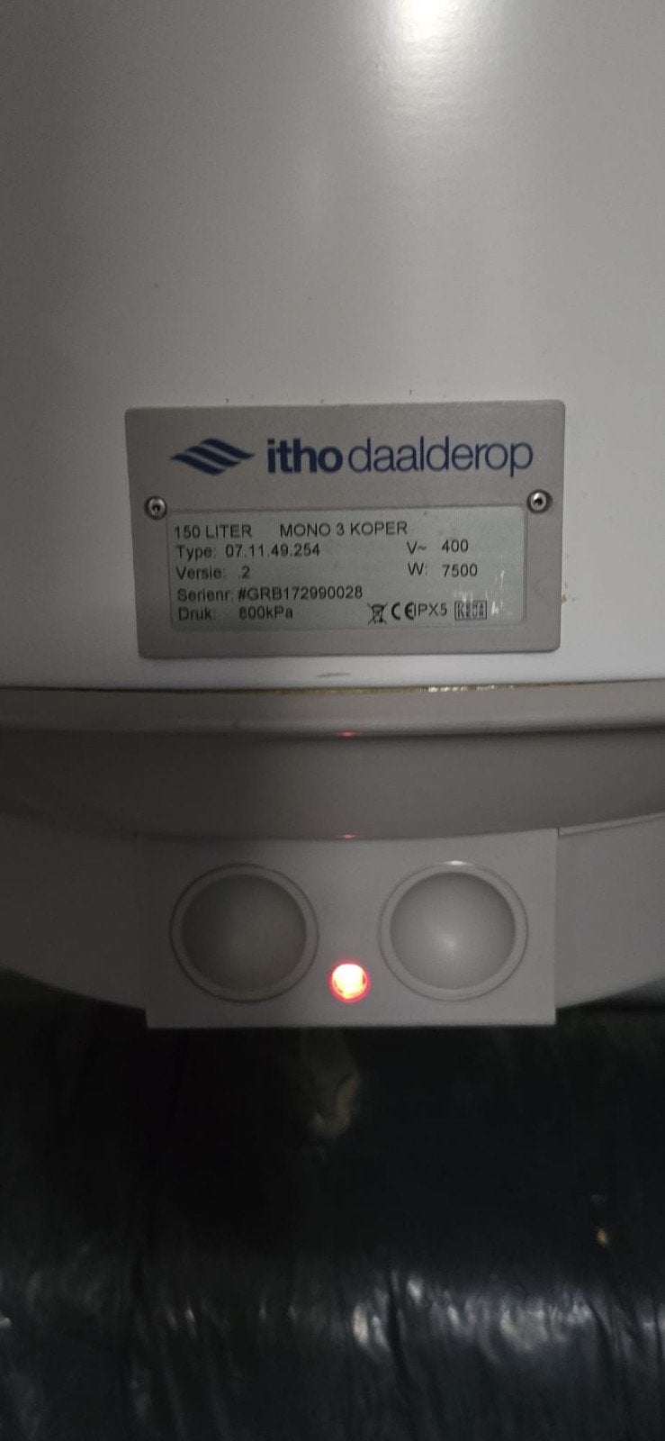Itho Daalderop MONO 3 KOPER 150L boiler 2 - Zeer goede staat, Ophalen, 100 liter of meer, Terugslagbeveiliging (TTB), Boiler