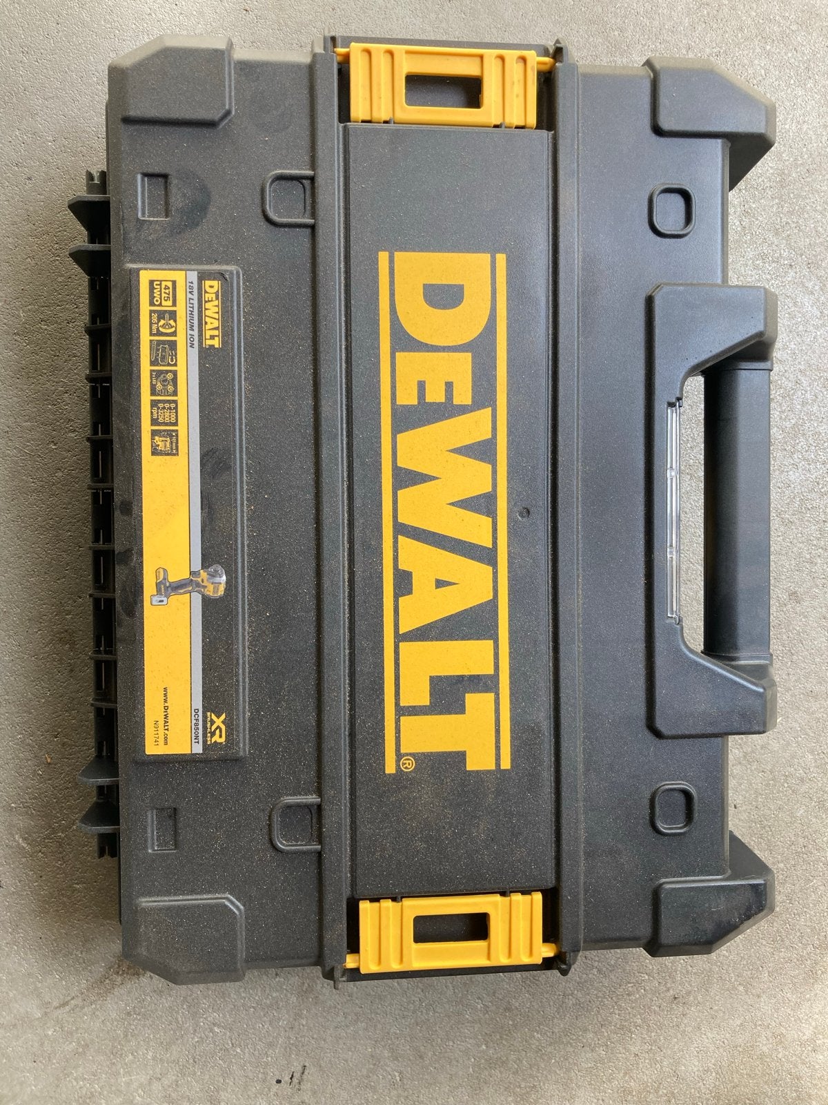 Lege DeWalt koffer voor DCF850NT slagschroevendraaier, Ophalen, Nieuw