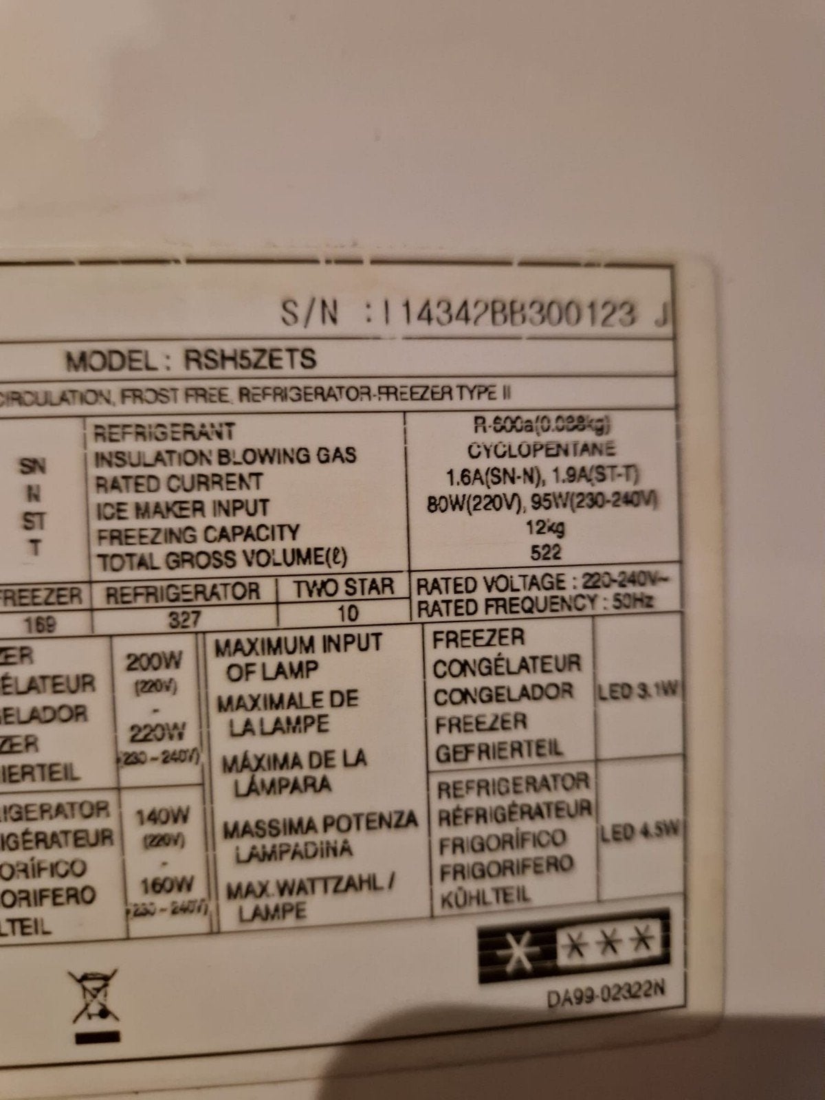 Foto 7 van Samsung Amerikaanse Koelkast RSH5ZETS Side-by-Side
