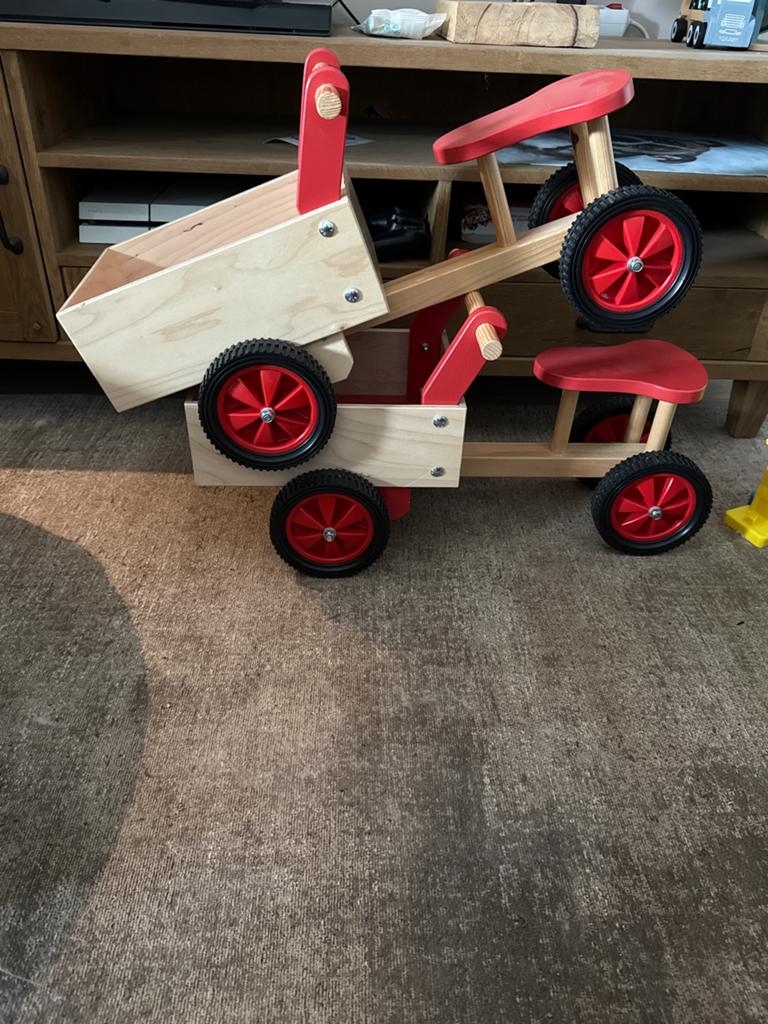 2 houten bakfietsen met namen - speelgoed, Fietsen en Brommers, Fietsen | Bakfietsen, Ophalen, Gebruikt, 1 kind, Overige merken
