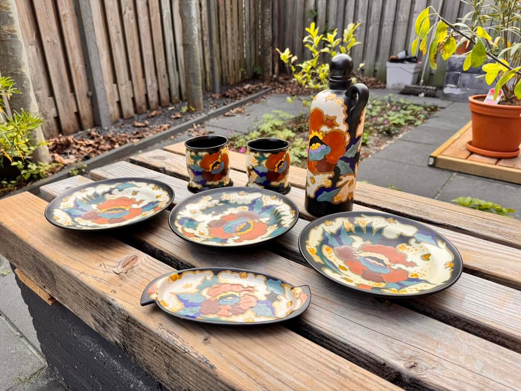 Plateel set decor Lydia - Regina, Ophalen of Verzenden