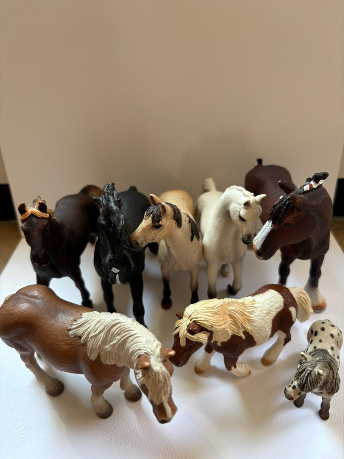 8 schleich paardjes, Ophalen of Verzenden, Gebruikt