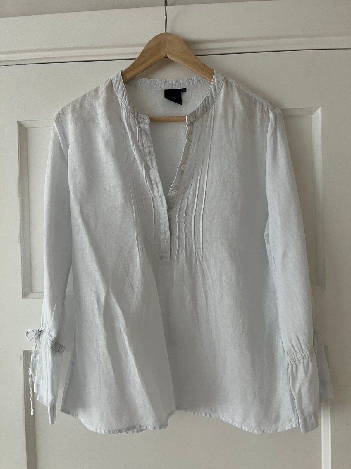 Lichtblauwe linnen blouse van Josephine & Co maat 38, Ophalen of Verzenden, Zo goed als nieuw, Maat 38/40 (M), Blauw