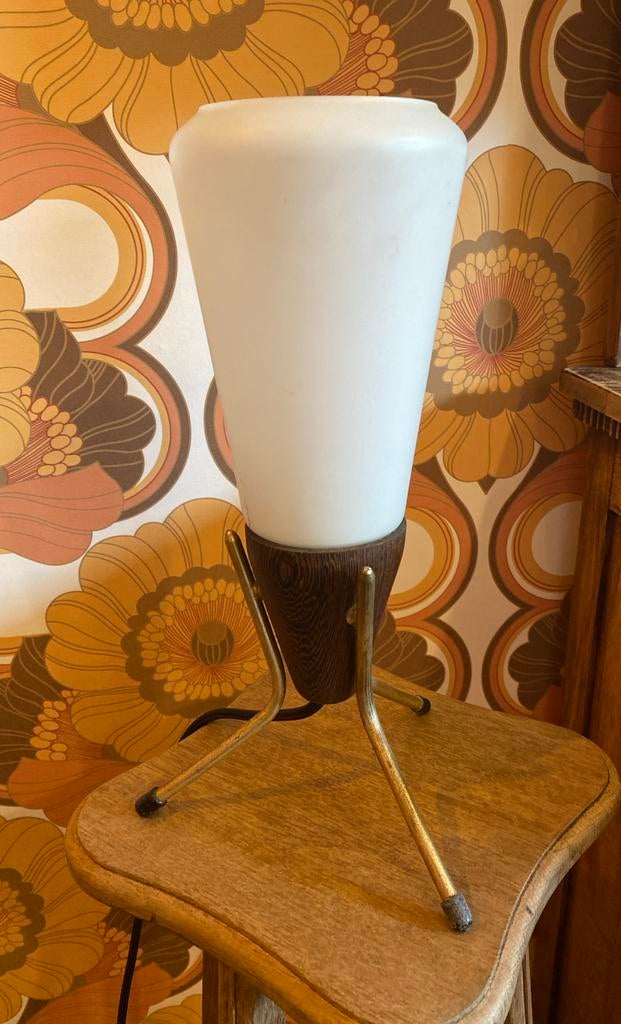 Vintage Tafellamp Jaren '60/'70 - Tripod lamp, Ophalen
