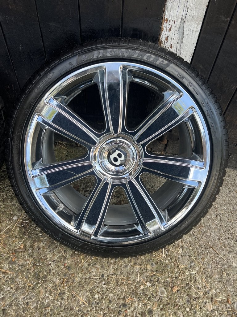 Originele Bentley Continental GT GTC Flying Spur velgen 21”, Niet ingevuld, Gebruikt, 275 mm, Banden en Velgen