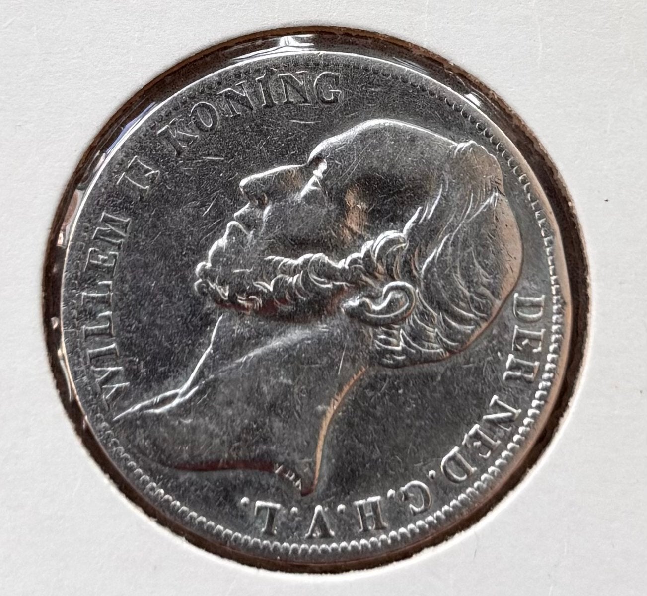 Willem II - 1 Gulden - 1945 - Zeer Fraai, 1 gulden, Zilver, Ophalen of Verzenden, Losse munt