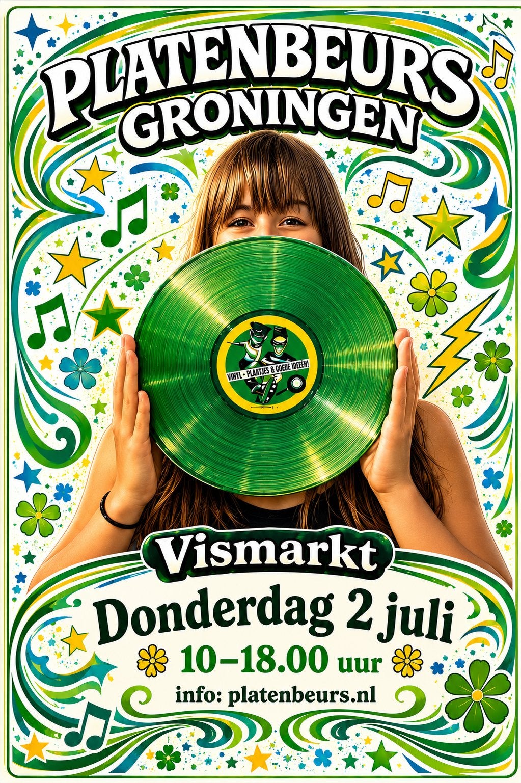 Platenbeurs Groningen donderdag 2 juli Vismarkt, Ophalen of Verzenden, Zo goed als nieuw, Overige formaten