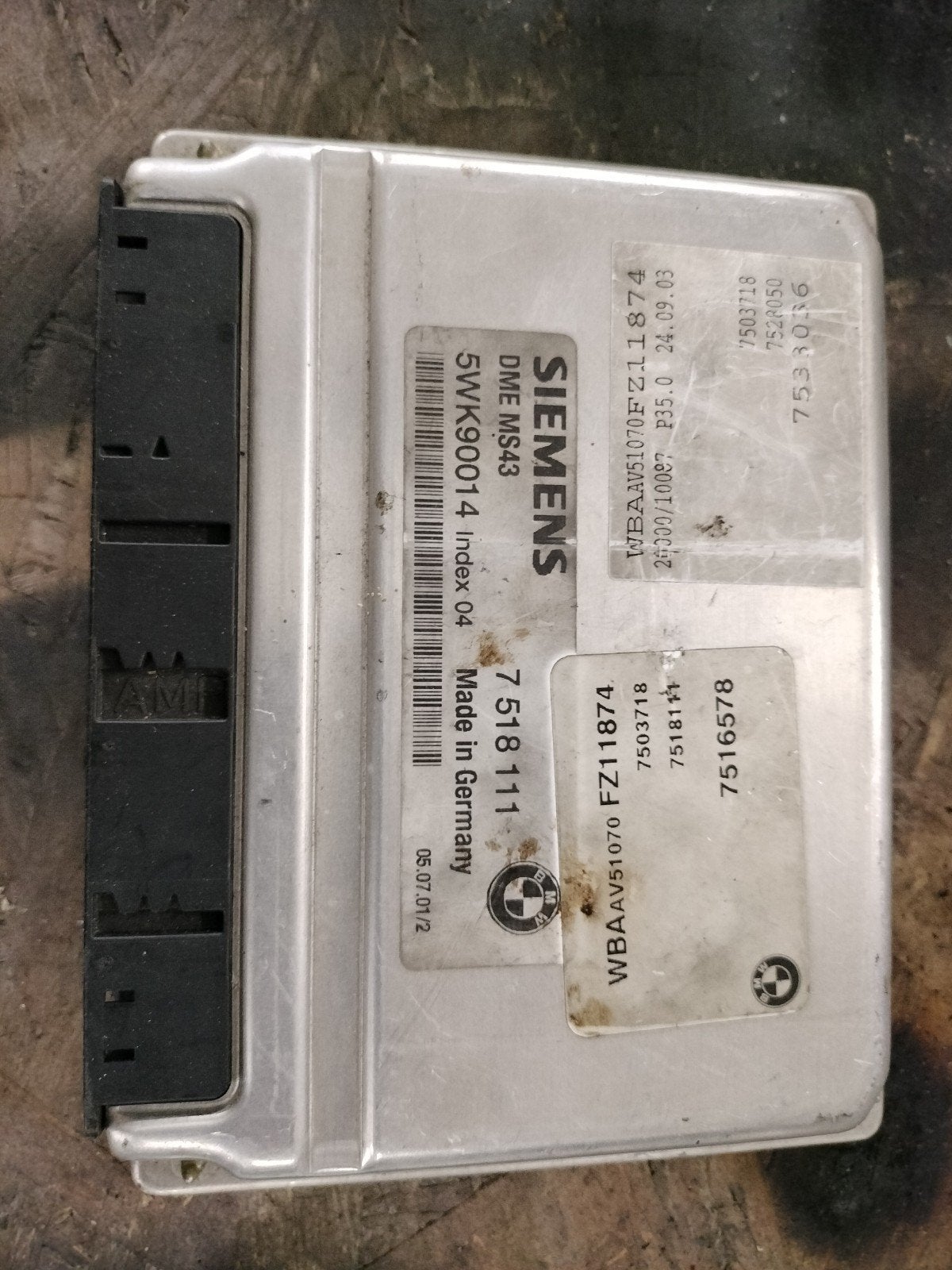 BMW M54B30 ECU/DME MS43 EWS Vrij - Siemens 7518111, Ophalen of Verzenden