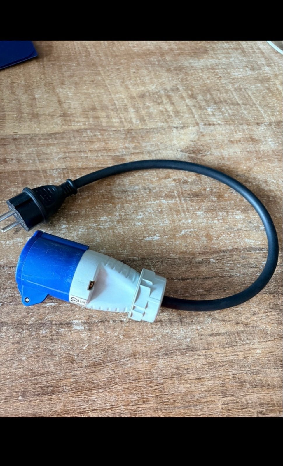 Verloopkabel CEE stekker naar contrastekker, Ophalen of Verzenden, Zo goed als nieuw, Overige merken, Kabel of Snoer