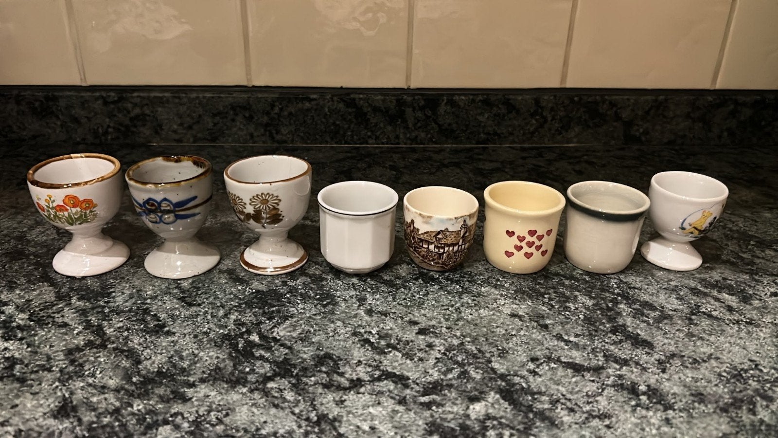8 eierdopjes, Huis en Inrichting, Keuken | Servies, Ophalen of Verzenden, Overige stijlen, Overige typen